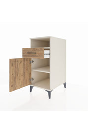 Kronos Komodin 2 Raflı Tek Çekmeceli Tek Kapaklı 44x59x96 Aytaşı-Çam