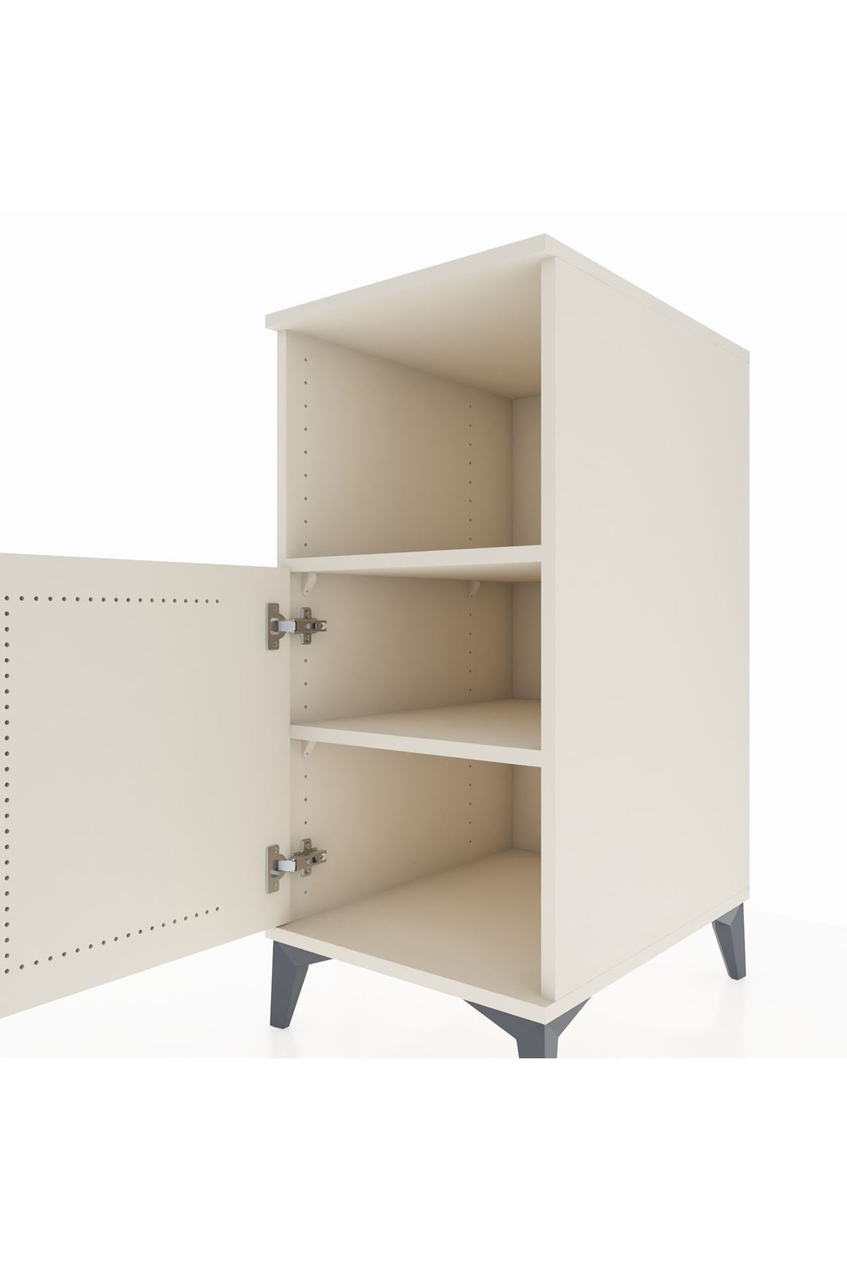 Kronos Komodin 2 Raflı Tek Kapaklı 44x59x96 Aytaşı-Aytaşı