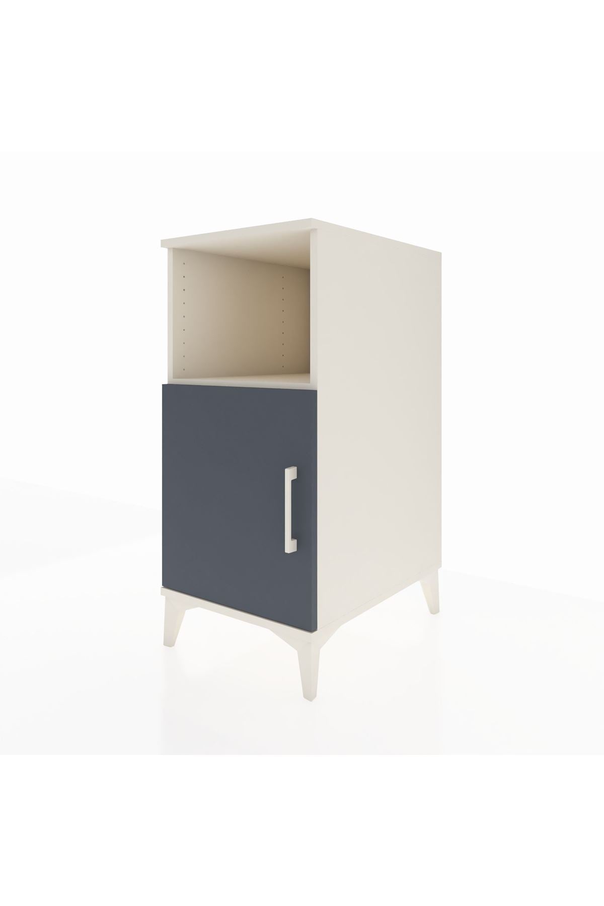 Kronos Komodin 2 Raflı Tek Kapaklı 44x59x96 Aytaşı-Antrasit