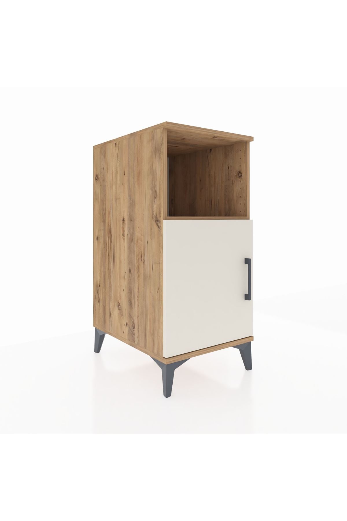 Kronos Komodin 2 Raflı Tek Kapaklı 44x59x96 Çam-Aytaşı
