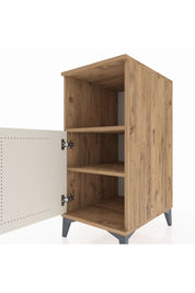 Kronos Komodin 2 Raflı Tek Kapaklı 44x59x96 Çam-Aytaşı