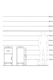 Kronos Komodin Tek Raflı Tek Çekmeceli Tek Kapaklı 44x59x96 Çam-Çam
