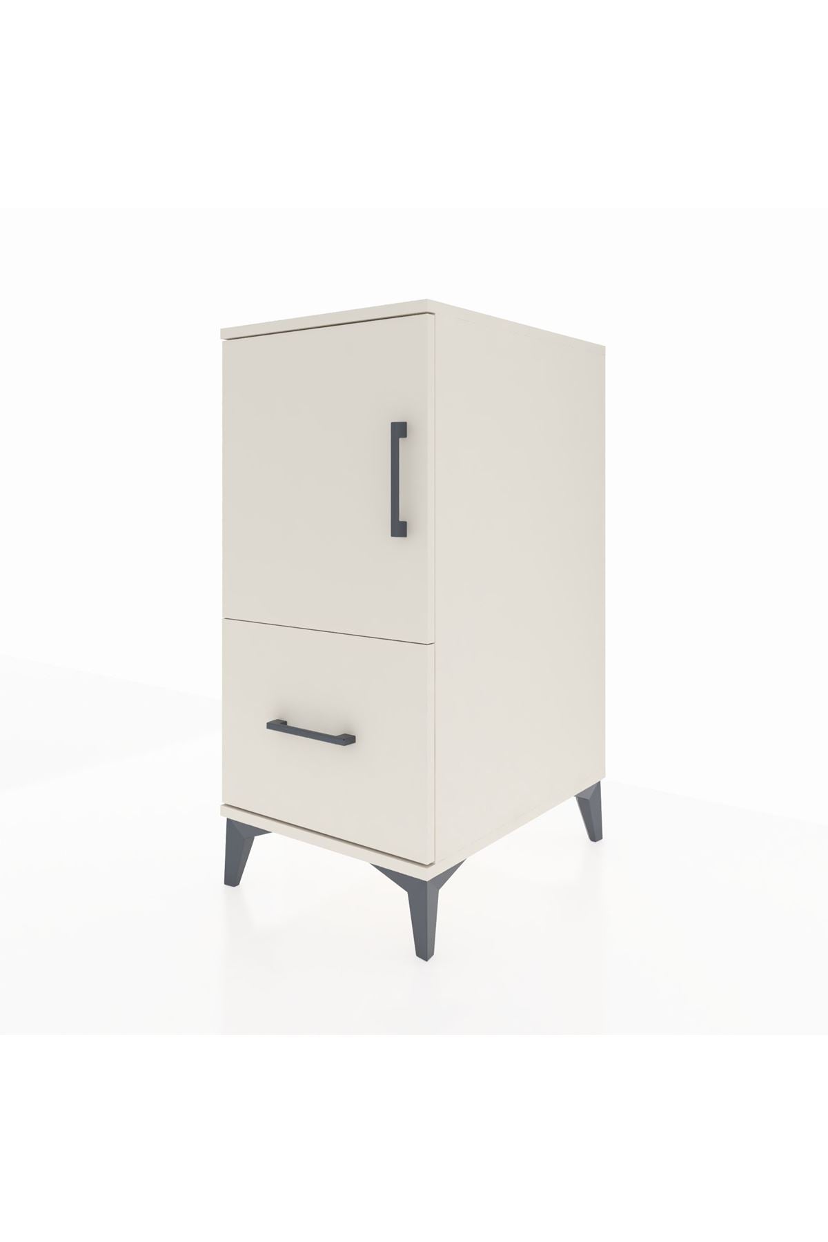 Kronos Komodin 2 Raflı Tek Çekmeceli Tek Kapaklı 44x59x96 Aytaşı-Aytaşı
