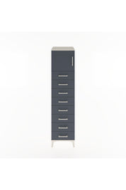 Hyperion Dolap Tek Raflı 8 Çekmeceli Tek Kapaklı 44x44x182 Aytaşı-Antrasit