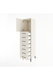 Hyperion Dolap Tek Raflı 7 Çekmeceli Tek Kapaklı 44x44x182 Aytaşı-Aytaşı