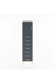 Hyperion Dolap Tek Raflı 7 Çekmeceli Tek Kapaklı 44x44x182 Aytaşı-Antrasit