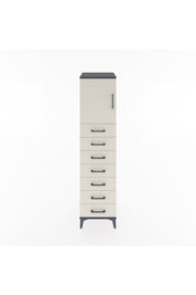 Hyperion Dolap Tek Raflı 7 Çekmeceli Tek Kapaklı 44x44x182 Antrasit-Aytaşı