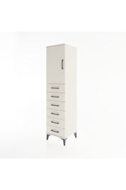 Hyperion Dolap Tek Raflı 6 Çekmeceli Tek Kapaklı 44x44x182 Aytaşı-Aytaşı