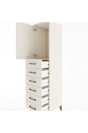 Hyperion Dolap Tek Raflı 6 Çekmeceli Tek Kapaklı 44x44x182 Aytaşı-Aytaşı