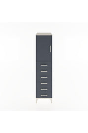 Hyperion Dolap Tek Raflı 6 Çekmeceli Tek Kapaklı 44x44x182 Aytaşı-Antrasit
