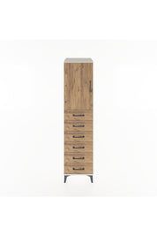 Hyperion Dolap Tek Raflı 6 Çekmeceli Tek Kapaklı 44x44x182 Aytaşı-Çam