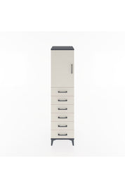 Hyperion Dolap Tek Raflı 6 Çekmeceli Tek Kapaklı 44x44x182 Antrasit-Aytaşı