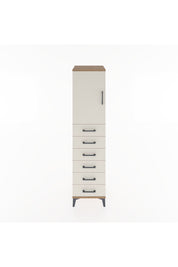 Hyperion Dolap Tek Raflı 6 Çekmeceli Tek Kapaklı 44x44x182 Çam-Aytaşı