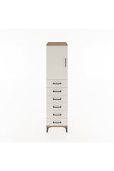Hyperion Dolap Tek Raflı 6 Çekmeceli Tek Kapaklı 44x44x182