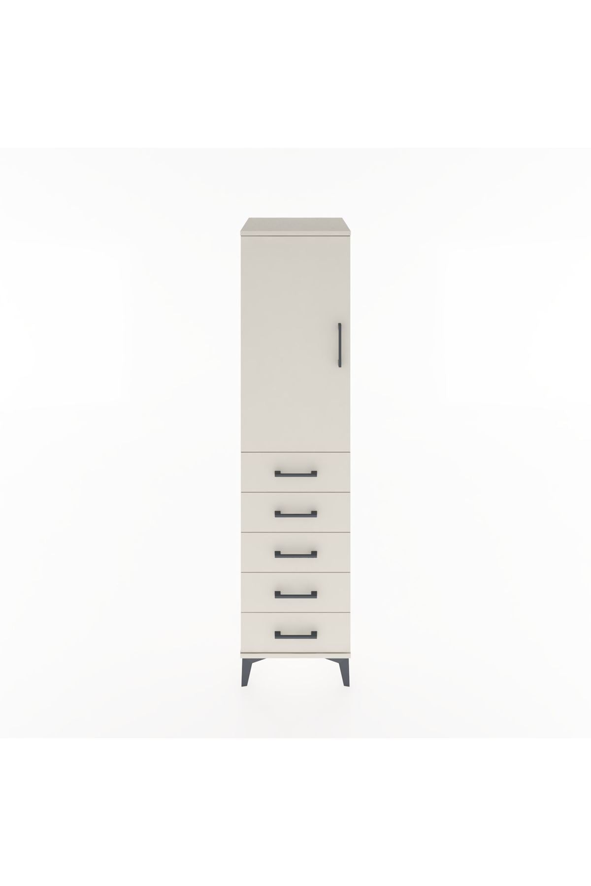 Hyperion Dolap 2 Raflı 5 Çekmeceli Tek Kapaklı 44x44x182 Aytaşı-Aytaşı