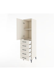 Hyperion Dolap 2 Raflı 5 Çekmeceli Tek Kapaklı 44x44x182 Aytaşı-Aytaşı