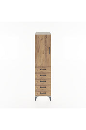 Hyperion Dolap 2 Raflı 5 Çekmeceli Tek Kapaklı 44x44x182 Aytaşı-Çam