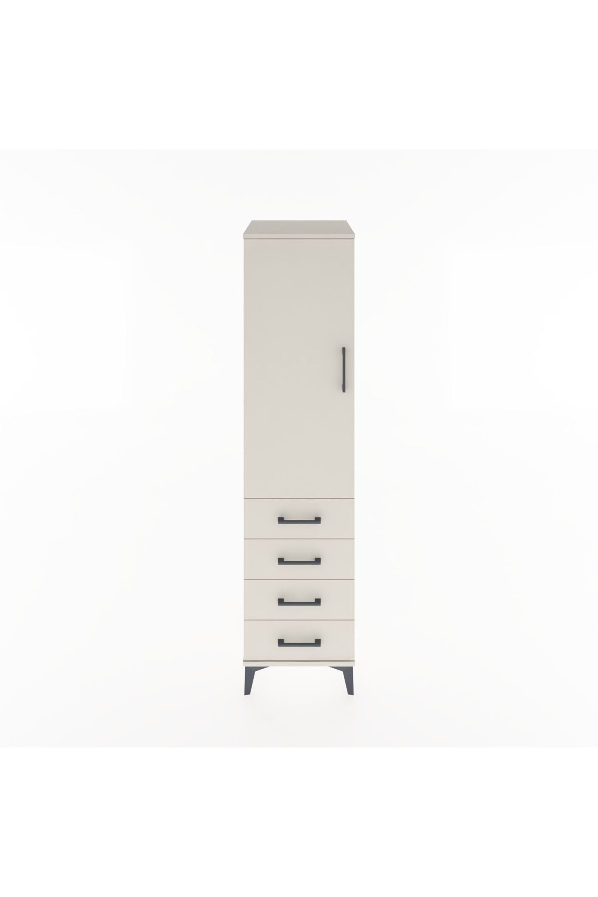 Hyperion Dolap 2 Raflı 4 Çekmeceli Tek Kapaklı 44x44x182 Aytaşı-Aytaşı