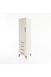 Hyperion Dolap 2 Raflı 4 Çekmeceli Tek Kapaklı 44x44x182 Aytaşı-Aytaşı