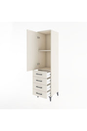 Hyperion Dolap 2 Raflı 4 Çekmeceli Tek Kapaklı 44x44x182 Aytaşı-Aytaşı