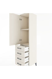 Hyperion Dolap 2 Raflı 4 Çekmeceli Tek Kapaklı 44x44x182 Aytaşı-Aytaşı