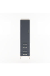 Hyperion Dolap 2 Raflı 4 Çekmeceli Tek Kapaklı 44x44x182 Aytaşı-Antrasit