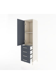 Hyperion Dolap 2 Raflı 4 Çekmeceli Tek Kapaklı 44x44x182 Aytaşı-Antrasit