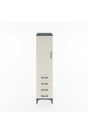 Hyperion Dolap 2 Raflı 4 Çekmeceli Tek Kapaklı 44x44x182 Antrasit-Aytaşı