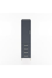 Hyperion Dolap 2 Raflı 4 Çekmeceli Tek Kapaklı 44x44x182 Antrasit-Antrasit