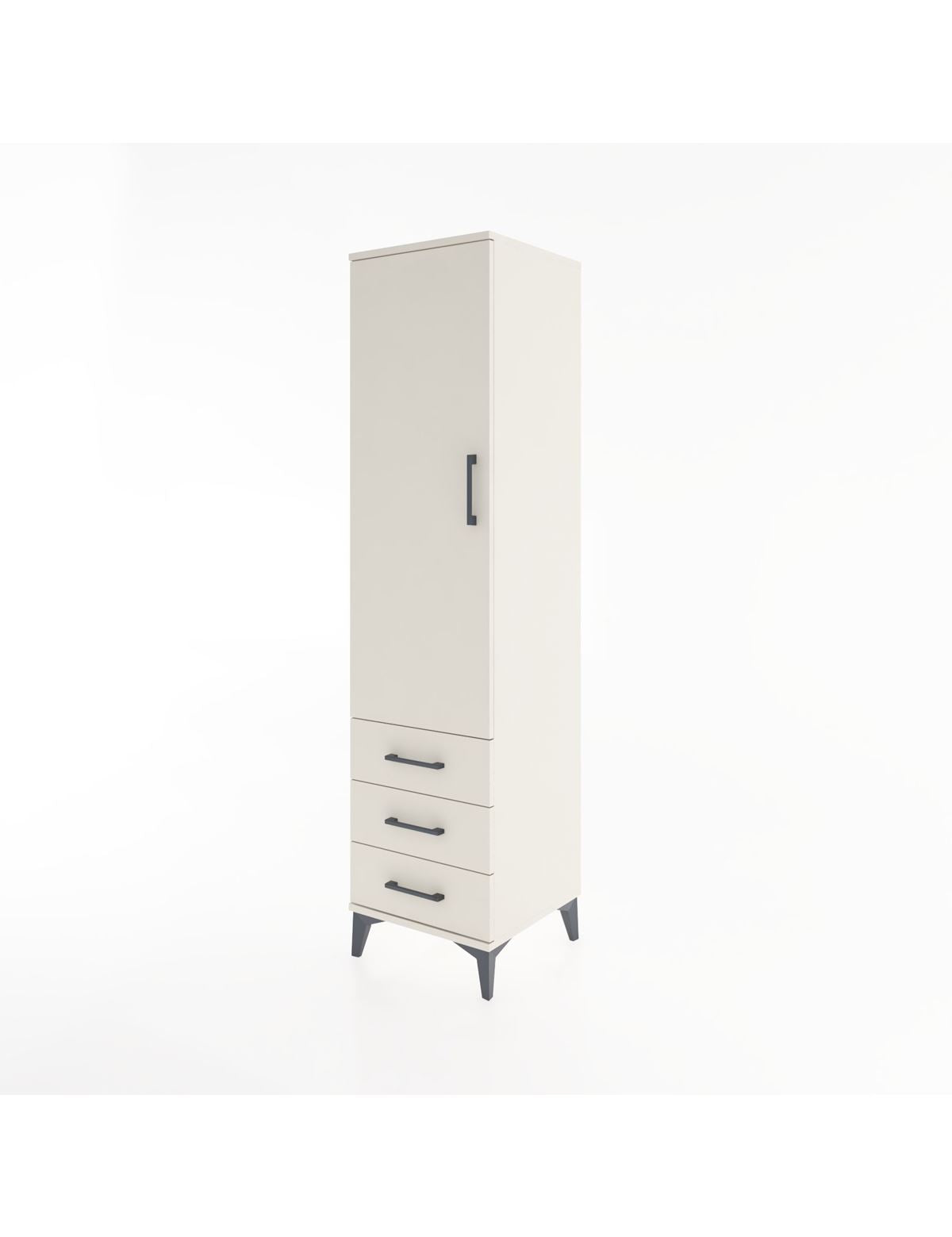 Hyperion Dolap 2 Raflı 3 Çekmeceli Tek Kapaklı 44x44x182 - S55M006V1B