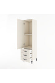 Hyperion Dolap 2 Raflı 3 Çekmeceli Tek Kapaklı 44x44x182 Aytaşı-Aytaşı