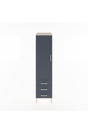 Hyperion Dolap 2 Raflı 3 Çekmeceli Tek Kapaklı 44x44x182 Aytaşı-Antrasit