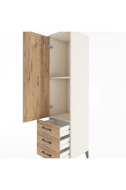 Hyperion Dolap 2 Raflı 3 Çekmeceli Tek Kapaklı 44x44x182 Aytaşı-Çam