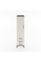 Hyperion Dolap 2 Raflı 3 Çekmeceli Tek Kapaklı 44x44x182 Antrasit-Aytaşı