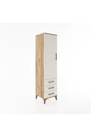 Hyperion Dolap 2 Raflı 3 Çekmeceli Tek Kapaklı 44x44x182 Çam-Aytaşı