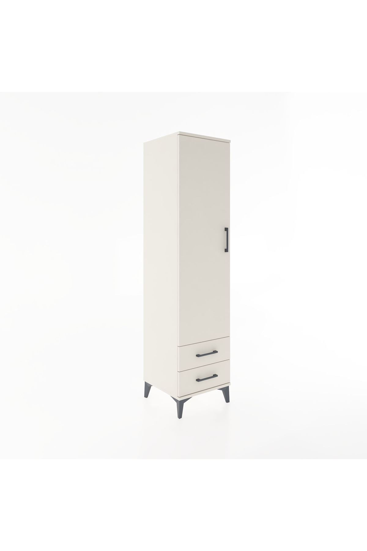 Hyperion Dolap 4 Raflı 2 Çekmeceli Tek Kapaklı 44x44x182 - S55M007V1B