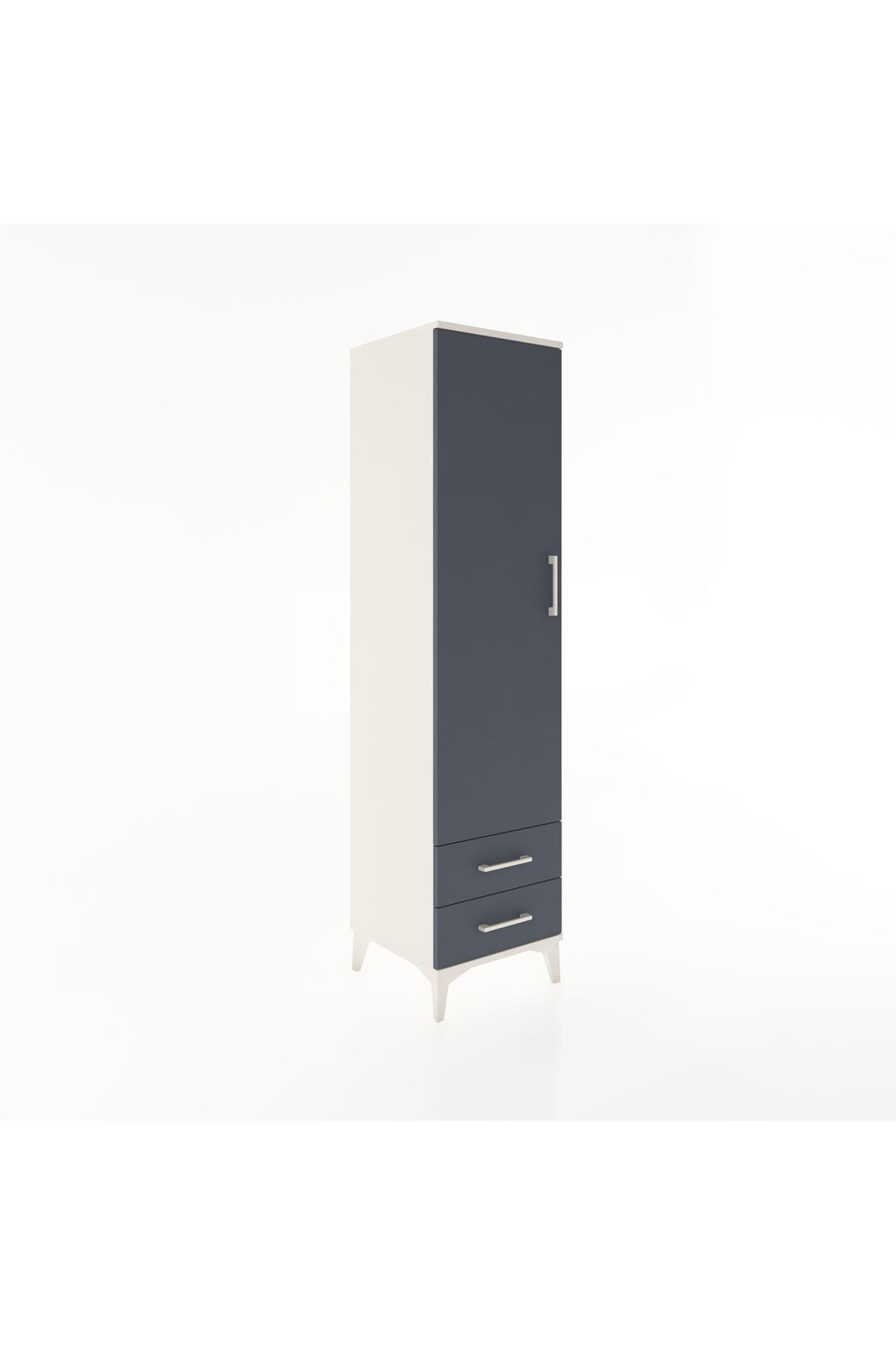 Hyperion Dolap 4 Raflı 2 Çekmeceli Tek Kapaklı 44x44x182 - S55M007V2B