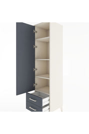 Hyperion Dolap 4 Raflı 2 Çekmeceli Tek Kapaklı 44x44x182 - S55M007V2B