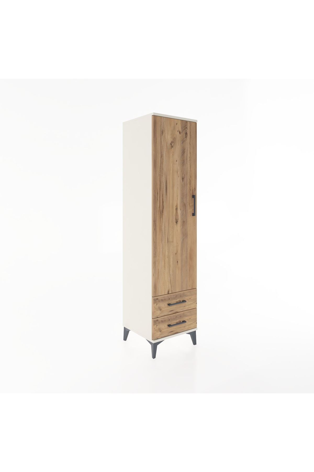 Hyperion Dolap 4 Raflı 2 Çekmeceli Tek Kapaklı 44x44x182 - S55M007V3B