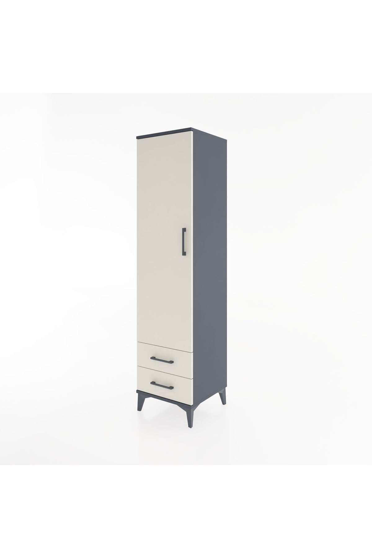 Hyperion Dolap 4 Raflı 2 Çekmeceli Tek Kapaklı 44x44x182 - S55M007V4B