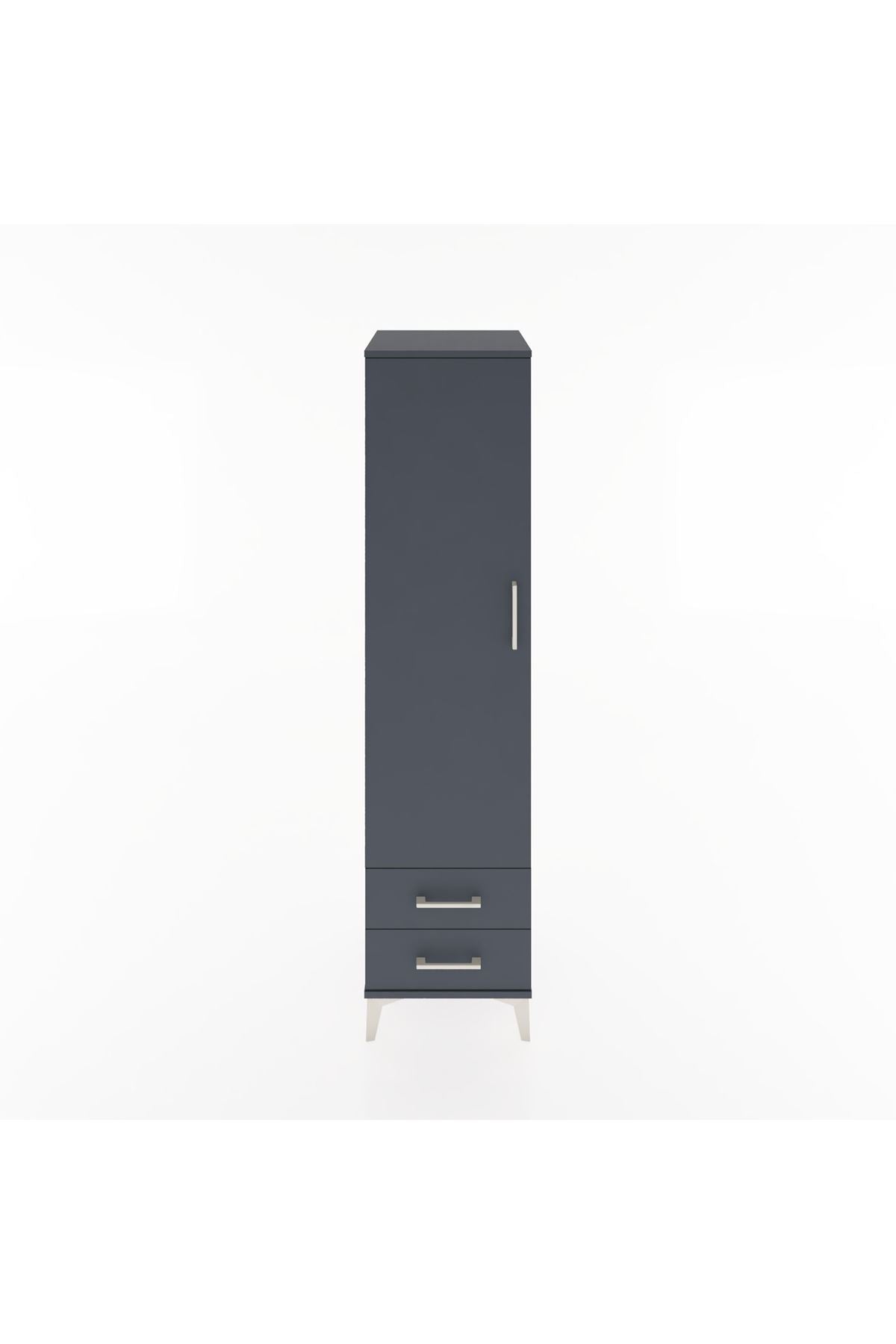 Hyperion Dolap 4 Raflı 2 Çekmeceli Tek Kapaklı 44x44x182 - S55M007V5B