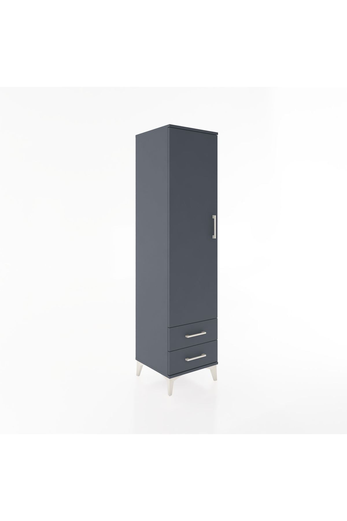 Hyperion Dolap 4 Raflı 2 Çekmeceli Tek Kapaklı 44x44x182 - S55M007V5B