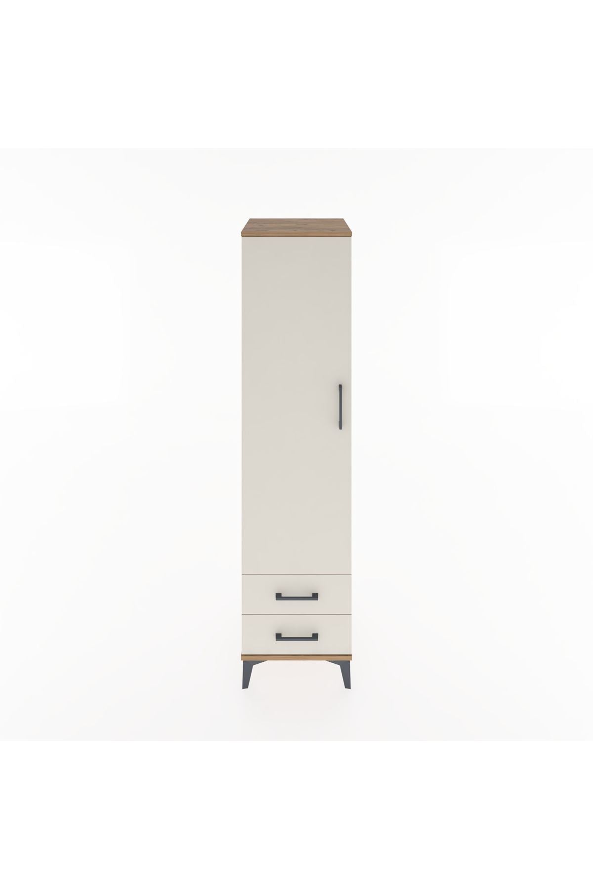 Hyperion Dolap 4 Raflı 2 Çekmeceli Tek Kapaklı 44x44x182 - S55M007V7B