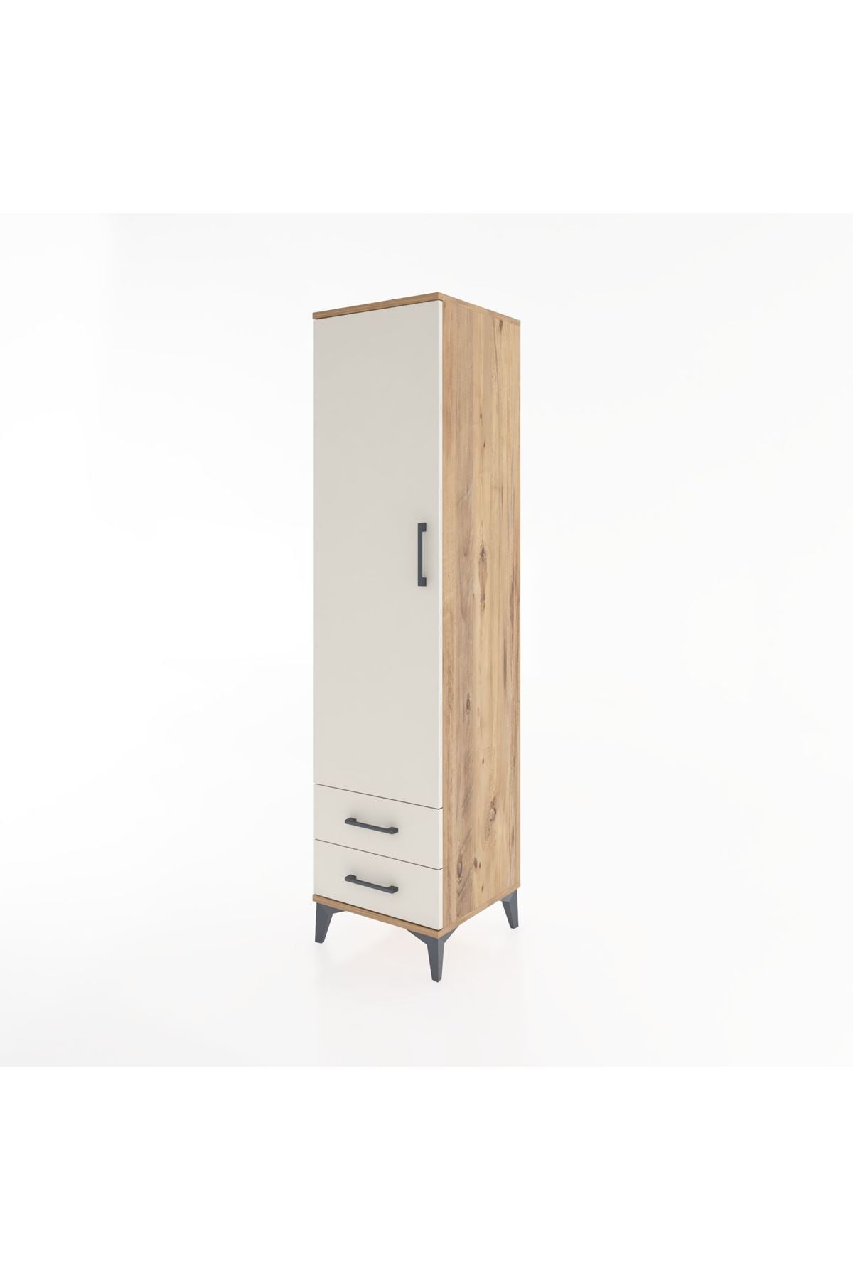 Hyperion Dolap 4 Raflı 2 Çekmeceli Tek Kapaklı 44x44x182 - S55M007V7B