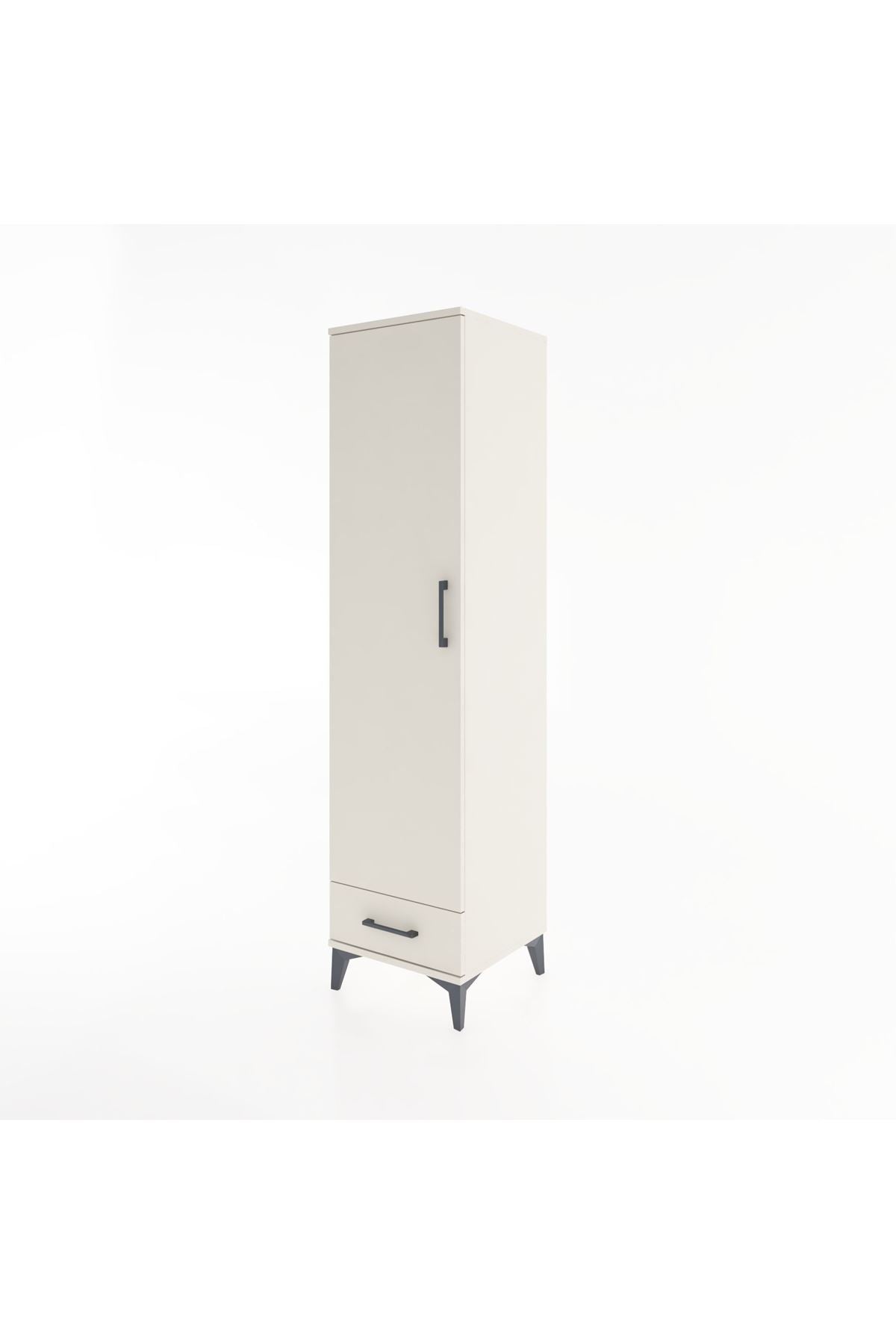 Hyperion Dolap 4 Raflı Tek Çekmeceli Tek Kapaklı 44x44x182 - S55M008V1B