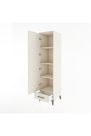 Hyperion Dolap 4 Raflı Tek Çekmeceli Tek Kapaklı 44x44x182 - S55M008V1B