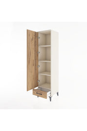 Hyperion Dolap 4 Raflı Tek Çekmeceli Tek Kapaklı 44x44x182 - S55M008V3B