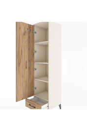 Hyperion Dolap 4 Raflı Tek Çekmeceli Tek Kapaklı 44x44x182 - S55M008V3B