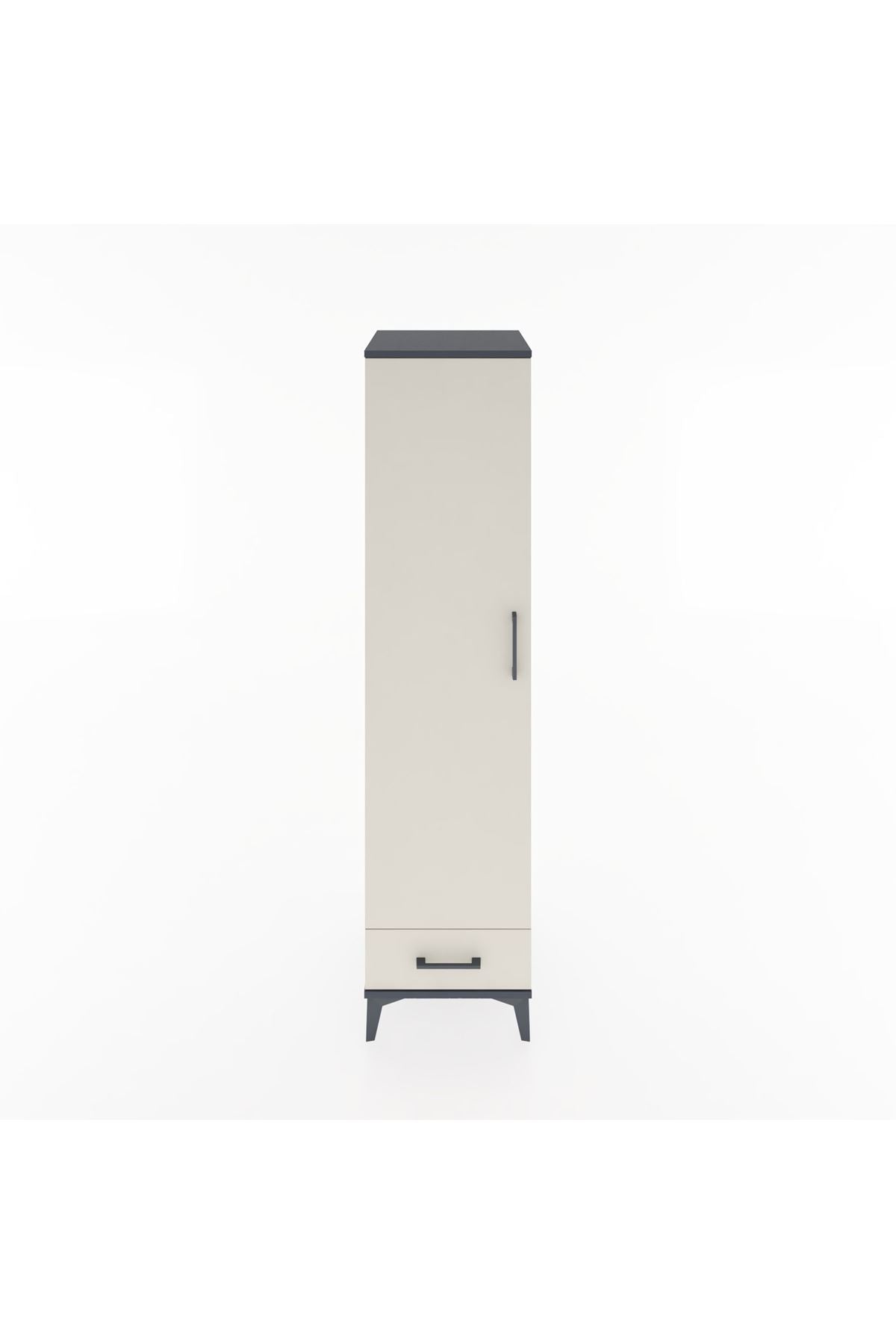 Hyperion Dolap 4 Raflı Tek Çekmeceli Tek Kapaklı 44x44x182 - S55M008V4B