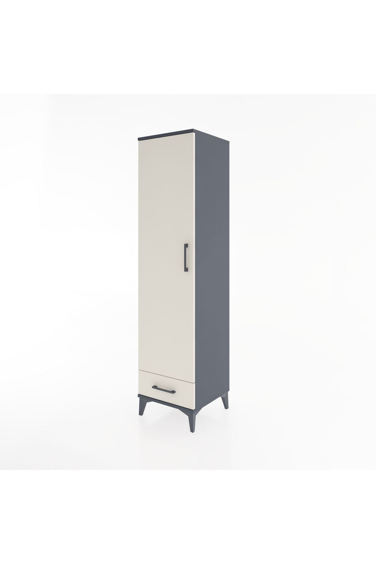 Hyperion Dolap 4 Raflı Tek Çekmeceli Tek Kapaklı 44x44x182 - S55M008V4B